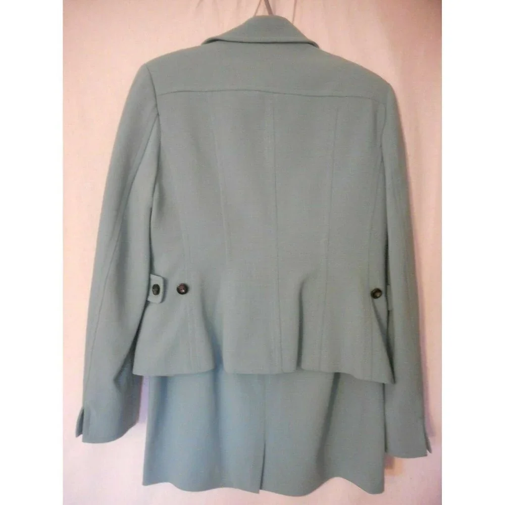 Worth Women's wool Blend Size 10 Green Blazer w/ pockets - Picture 6 of 6